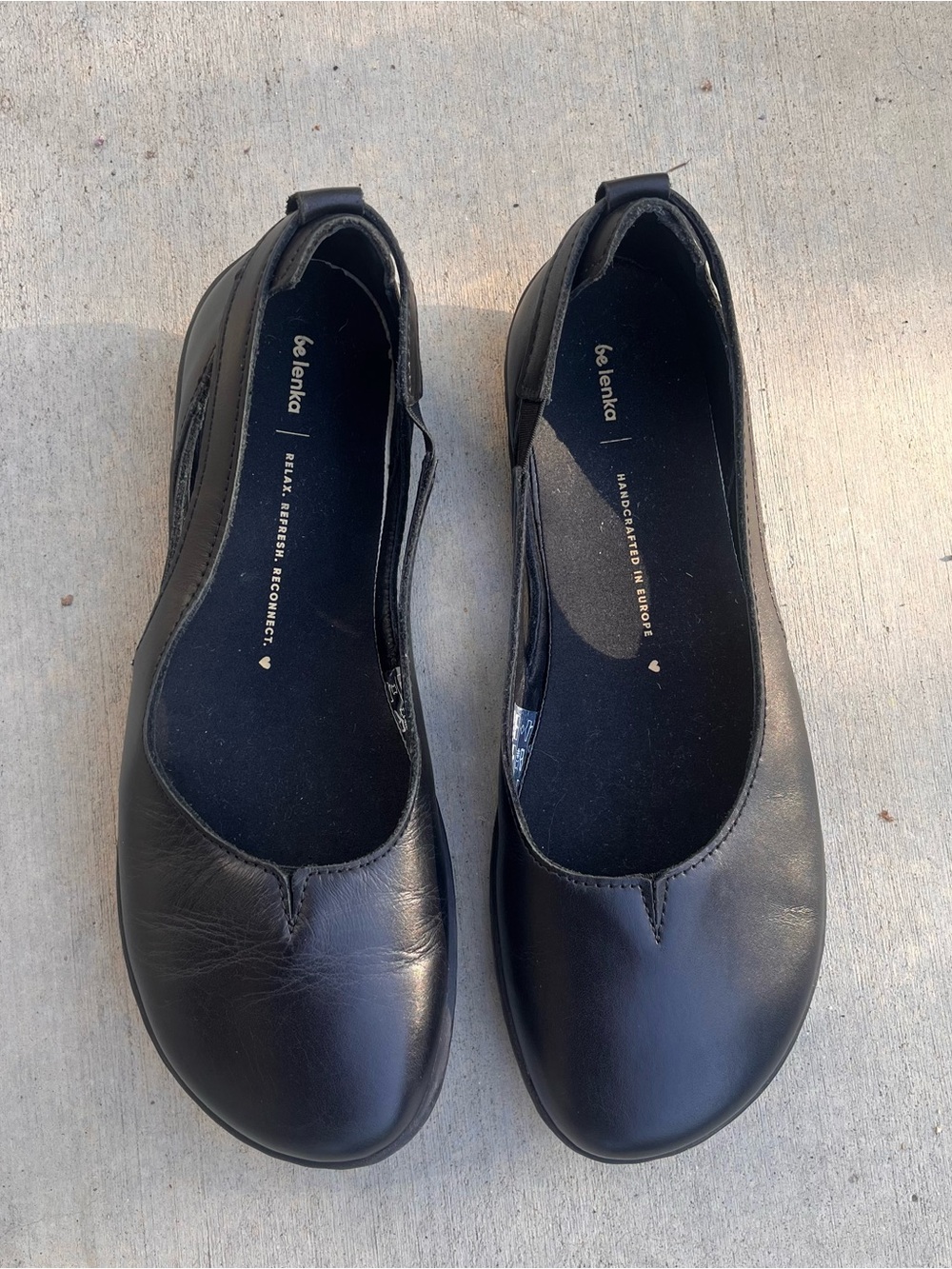le lenka Black Leather Ballet Flats for Women - Picture 2 of 3